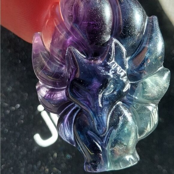 LUCK&BEAUTY ATTRACTION Natural FOX fluorite necklace - Picture 3 of 3